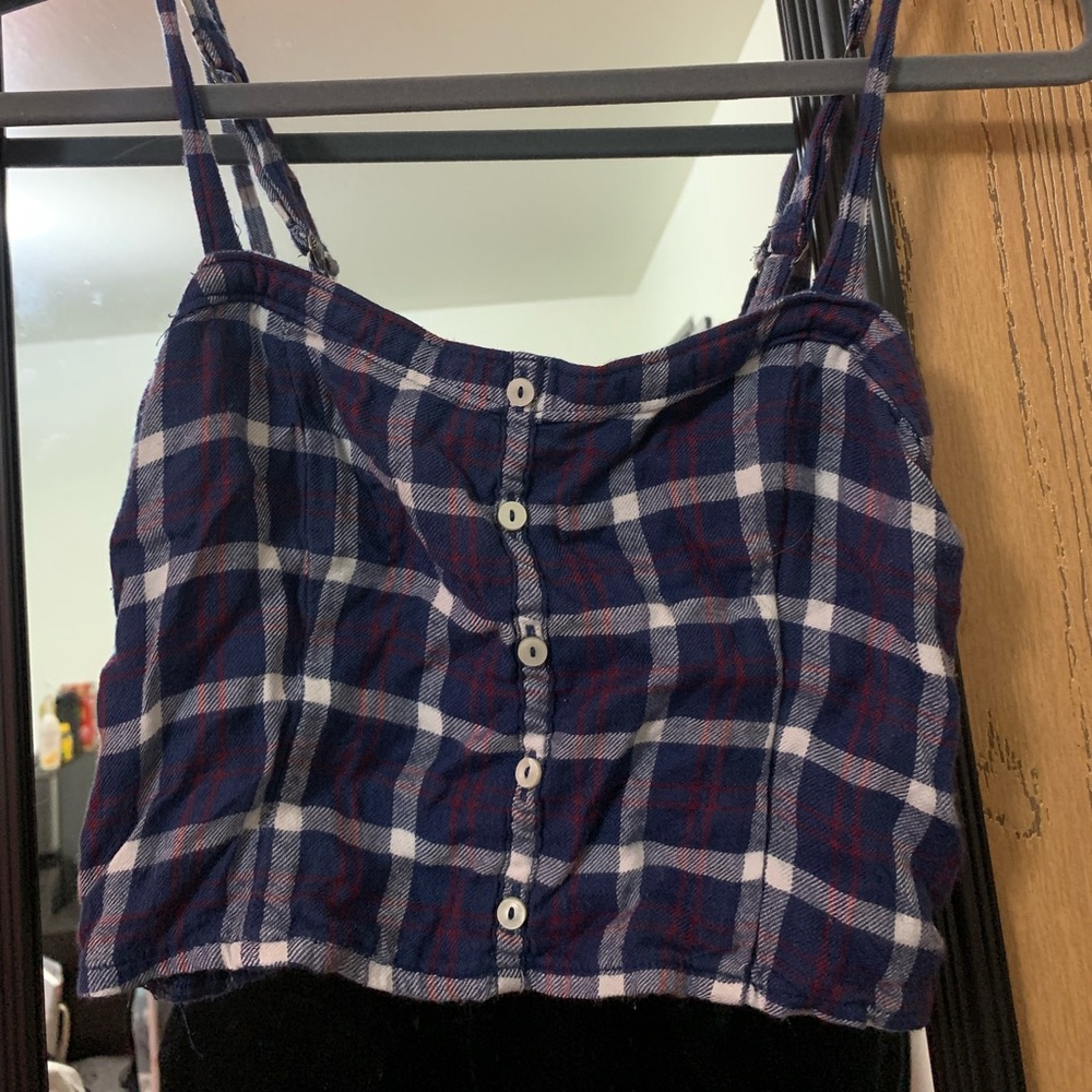 PLAID CROP TOP — Abercrombie & Fitch